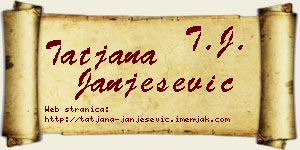Tatjana Janješević vizit kartica